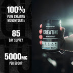 Jacked Factory Creatine Monohydrate Powder 20.4 oz (578g) - 5g Daily Creatine Supplement for Men and Women, Vegan-Friendly, Third-Party Tested - 85 Servings, Blue Raspberry
