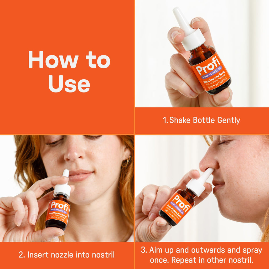 Profi™ Nasal Immune Spray – Cleansing Gel Layer for Airborne Exposure, Up to 8 Hours, Drug-Free Nasal Spray for Everyday Use, Travel, Work & Crowded Spaces (180 Sprays)