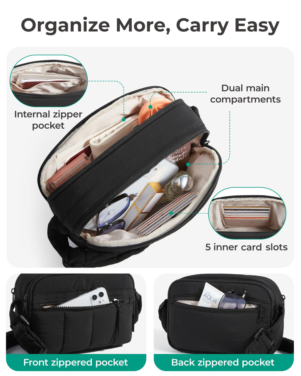 BAGSMART Cross Body Purse, Mini Crossbody Bags for Women Travel Purse