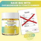 GREENPEOPLE Magnesium Glycinate Gummies 400mg - Sugar Free Magnesium Supplement with Magnesio Citrate, Vitamin D, and B6 for Calm Support & Sleep for Adults - High Absorption - Lemon Gummies