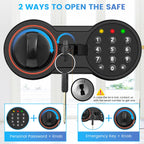Small Safe for Home, 6.69"H Safe Box with Fireproof Waterproof Bag
