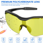 OXG 6 Pack Safety Glasses for Men and Women, UV-Block Safety Goggles ANSI Z87.1 Protective Eyewear Impact & Scratch Resistant Eye Protection for Shooting Construction and Outdoor