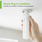 KOR (Pack of 4 13W CFL Double Tube Bulbs – G24Q-1 (4-Pin) Base – 3500K Soft White – Compatible Replacement for Sylvania CF13DD/E/835, Philips PL-C 13W/835/4P, GE F13DBX/835/ECO4P