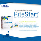4Life RiteStart Men Multivitamin with CoQ10 Mushroom Blend, 30 Packets