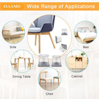 32 Pcs Square Chair Leg Protectors for Hardwood Floors,Felt Furniture Floor Protectors with Silicone Caps, Extra Large Size (Fits Chair Legs with Side Length: 1-5/8" to 2")