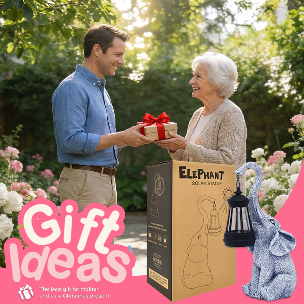 Goodeco Elephant Statue for Garden Decor with Gift Appeal