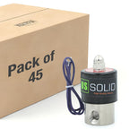 U.S. Solid 1/4" Stainless Steel Electric Solenoid Valve 12VDC Normally Closed VITON(45-PACK)