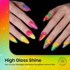 Beetles Halloween Gel Nail Polish Set, Reflective Glitter Gel Polish