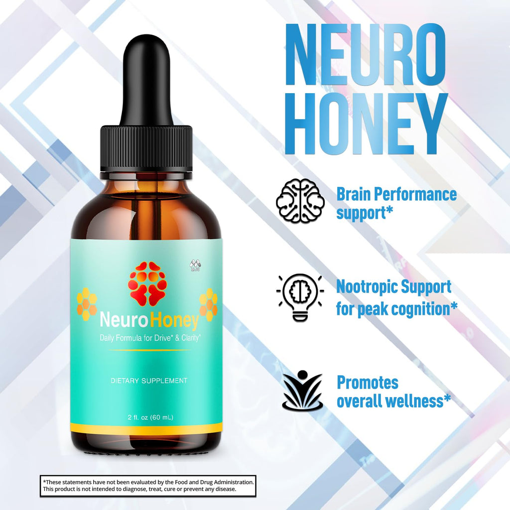 Neuro Honey Drops, NeuroHoney Drops with All Natural Ingredients, Advanced Neuro Honey Drops Overall Health and Wellness Vitamin Supplement Formula with Maximum Strength Multivitamins (30 Servings)