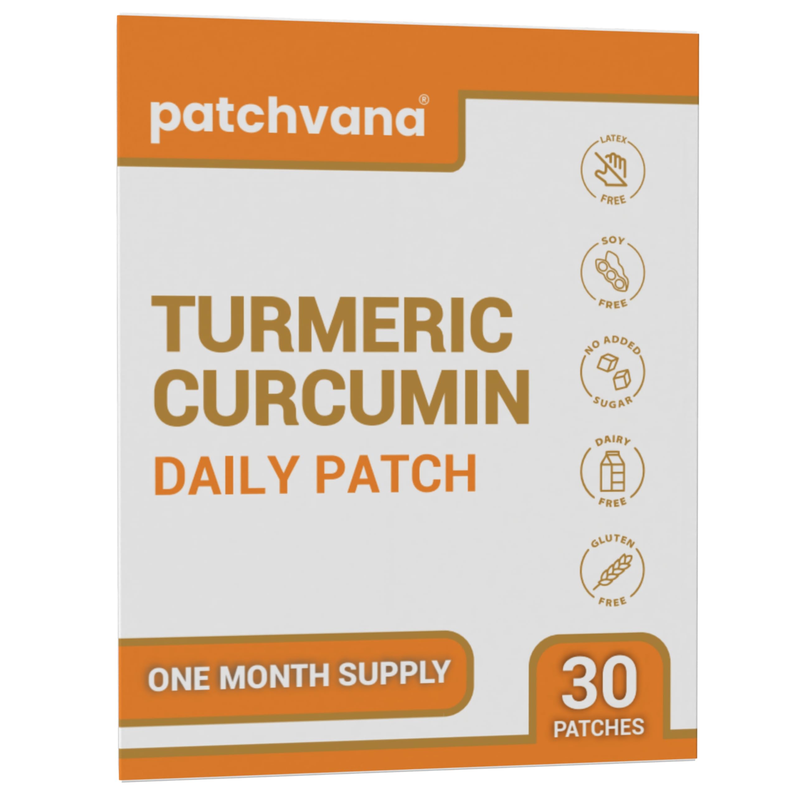Patchvana Turmeric Curcumin Patch for Women & Men, 1 Month Supply, 30 Patches