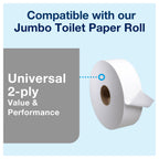 Tork Jumbo Toilet Paper Roll Dispenser Smoke T22, High Capacity, 66TR