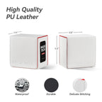 Mage Tech Card Deck Box for MTG Commander - Patented Design, Commander Display, Fits 100 Double-Sleeved Cards, 35pt Card Brick & Dice Tray - White/Red