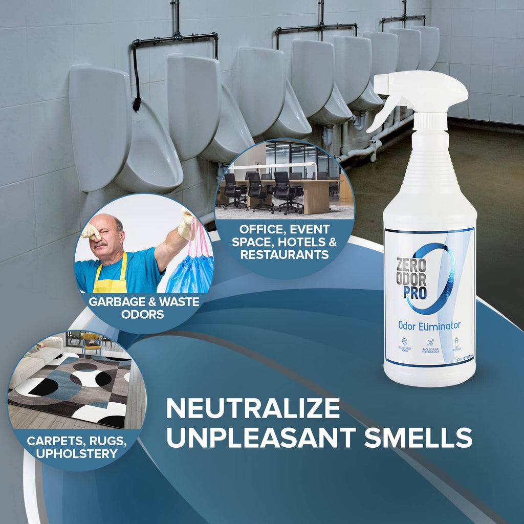 Zero Odor Pro Commercial Strength Odor Eliminator, Room Deodorizer and Air Freshener, Trigger Spray, 32 oz