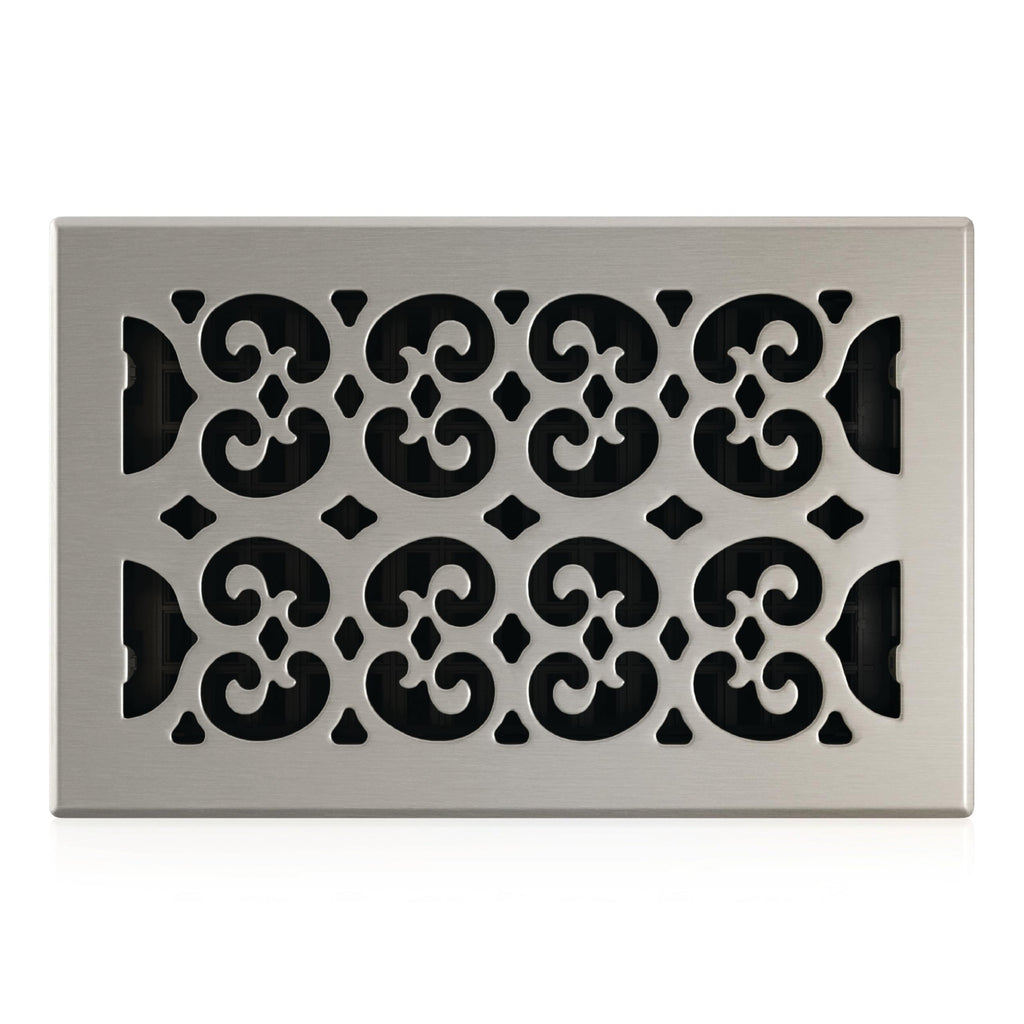 Decor Grates SPH610-NKL Floor Register, 6x10, Nickel Finish