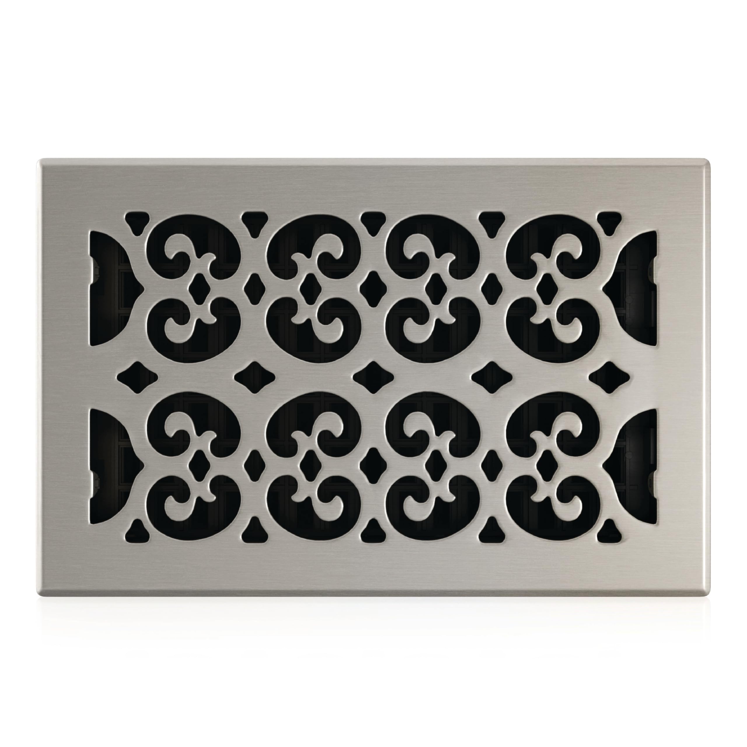Decor Grates SPH610-NKL Floor Register, 6x10, Nickel Finish