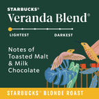 Starbucks K-Cup Coffee Pods, Starbucks Blonde Roast Hot or Iced Coffee, Veranda Blend, 60 Keurig Pods
