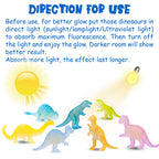 48Pcs Glow in Dark Mini Dinosaur Kids Birthday Party Favors Halloween Bulk