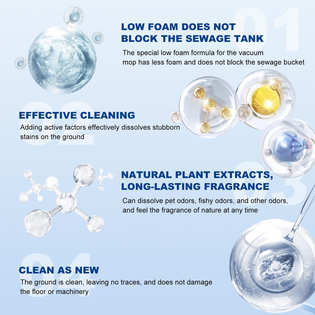 Floor Cleaner 1000ml Lavender Scent Compatible with Tineco Cleaning Solution, Residue & Streak Free, Suitable for All Robot Vacuum Cleaners and Wireless Wet Dry Dual-Use Vacuum Cleaners (Lavender)