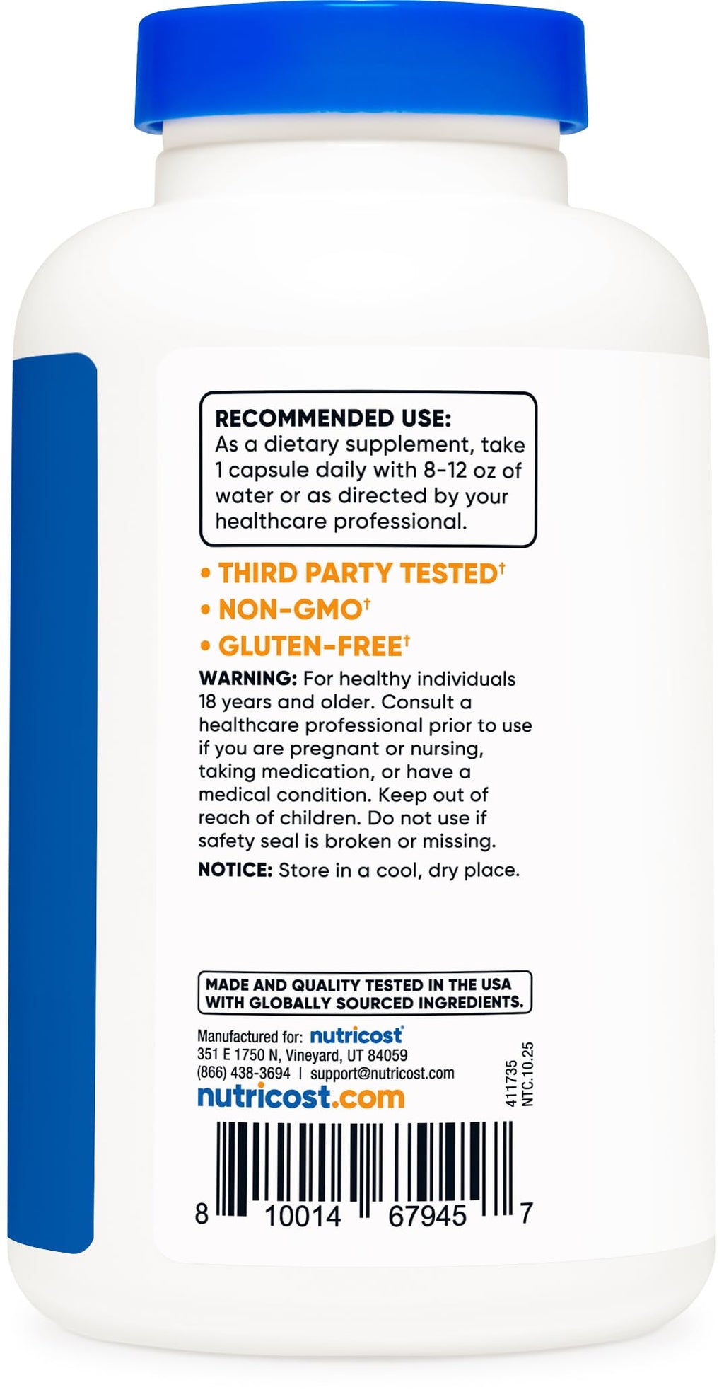 Nutricost Niacinamide (Vitamin B3) 500mg, 240 Capsules (3 Bottles)