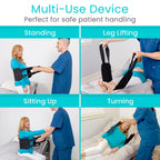 Vive Standard Transfer Sling (31.5 Inch) - Gait Belt for Elderly & Disabled - Patient Lifting Aid for Seniors & Injured - Bed & Wheelchair Transfer for Home Use (Black)