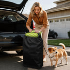 Magshion 3-Wheel Pet Stroller, Foldable Travel Jogger for Small & Medium Dogs & Cats (Up to 33lbs), Lightweight Carrier with Breathable Mesh Cover, Cup Holder & Storage Basket, Lawn Green Polka Dots