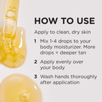 Tan-Luxe The Body, Illuminating Self Tan Drops, Custom Body Tanner, Skin Firming, Natural Looking Tan, Mix with Body Lotion, Cruelty-Free, 1.69 fl. oz