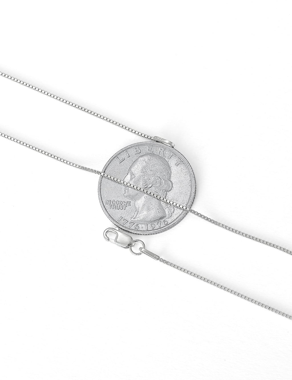ASHINE Necklaces for Women Dainty 925 Sterling Silver Box Chain 1mm