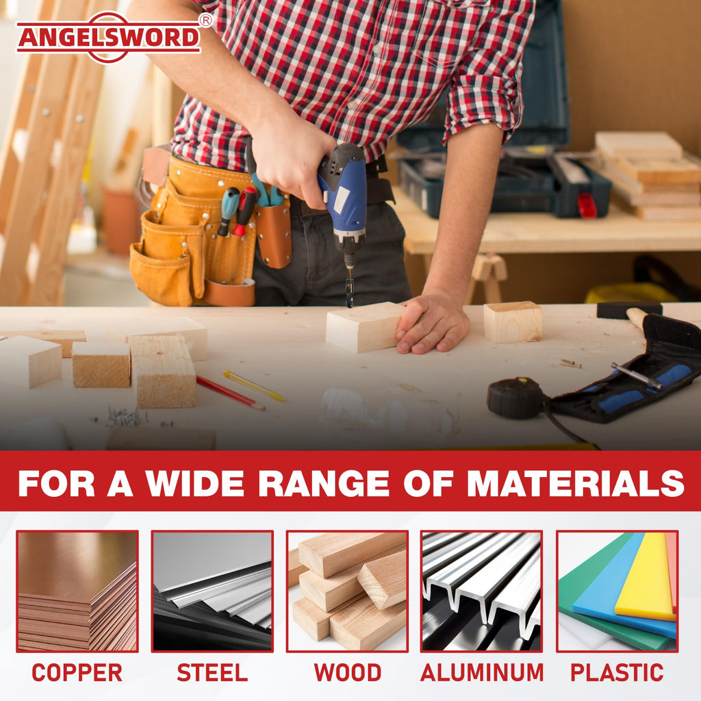 ANGELSWORD 7/8" Reduced Shank Drill Bit, M2 High Speed Steel Drill Bit for Hard Wood, Mild Steel, Cast Iron, Copper, Aluminum alloys and Other Sheet Metal