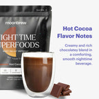 MoonBrew Nighttime Magnesium Hot Cocoa, Natural Sleep Aid Drink Mix for Adults - Calming Melatonin-Free Sleep Support - Sleepy Hot Chocolate Powder with L-Theanine, Passionflower & Zinc Glycinate