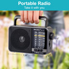 Portable AM/FM Transistor Radio with Loud Speaker, Battery or USB Powered