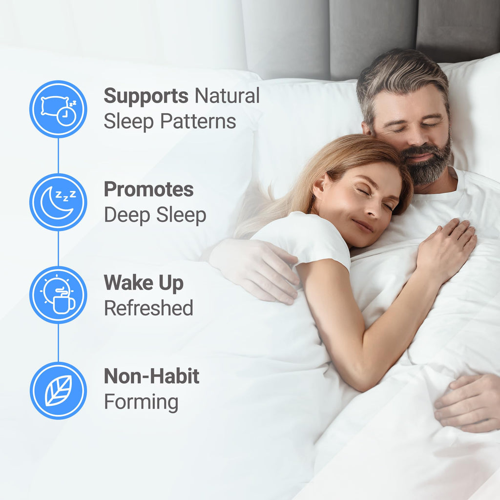 Nested Naturals Luna Melatonin-Free Sleep Supplement - Non-Habit Forming Herbal Sleep Supplement, Adult Bedtime Support, Help Sleeping w/Chamomile, Valerian, L-Theanine - 60 Vegan Capsules