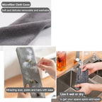Dust Brush Under Appliance Microfiber Duster with Extension Pole (40 to 55 inches) Bendable, Washable, Extendable Gap Dusters for Sofa Bed Furniture Bottom - Wet or Dry Gray