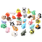 Gencokok 30PCS 3D Printed Animals Set, 1.96In Mini 3D Printed Animals, Animal Figurines Exquisite Cute Pocket Pets Toy, Cute Articulated Flexible Fidget Toy for Desk Decoration, Party Favors