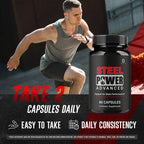 (2 Pack) Steel Power - Steel Power Pills All Natural Maximum Strength, Daily SteelPower Capsules Premium Advanced Support Formula for Overall Health & General Wellness, 120 Capsules for 2 Months