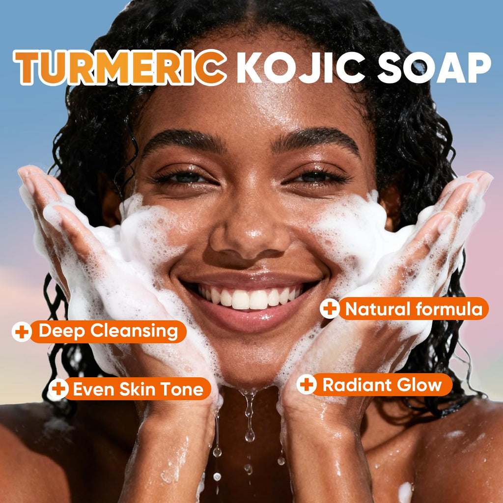 OAKDOLCHE 25P Turmeric Kojic Acid Soap Gift Set, Individually Wrapped (80g) | Infused with Retinol, Collagen & Vitamin E, SLS Free Gentle Care for Face/Body, Suitable for Party & Holiday Gifting