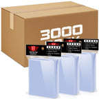 3000 Counts Card Sleeves TopLoaders for Trading Cards, Soft Clear Baseball Card Sleeves Plastic Card Protector for Football Card Sports Cards Game Card Standard Cards