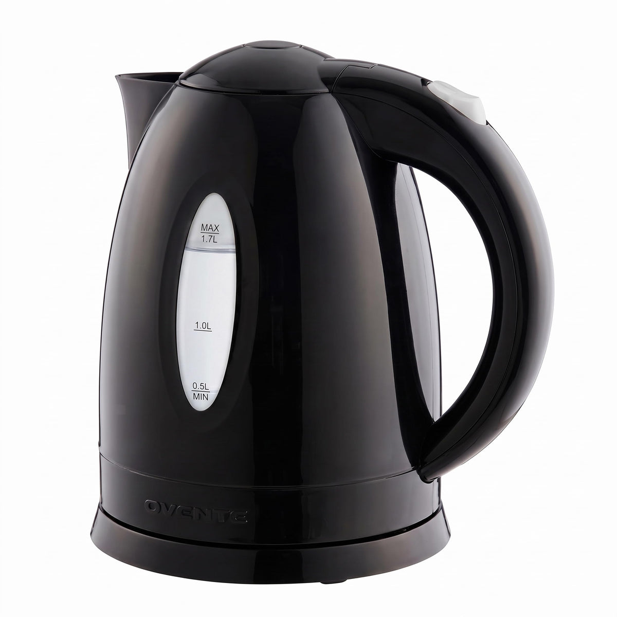 OVENTE 1.7L Electric Tea Kettle, Fast Boiling Water Heater, Black KP72B