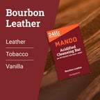 Mando Acidified Cleansing Bar - 24-Hour Odor Control - Removes Odor Better than Soap - Moisturizing Formula - SLS Free, Paraben Free - Safe For Sensitive Skin - Bourbon Leather