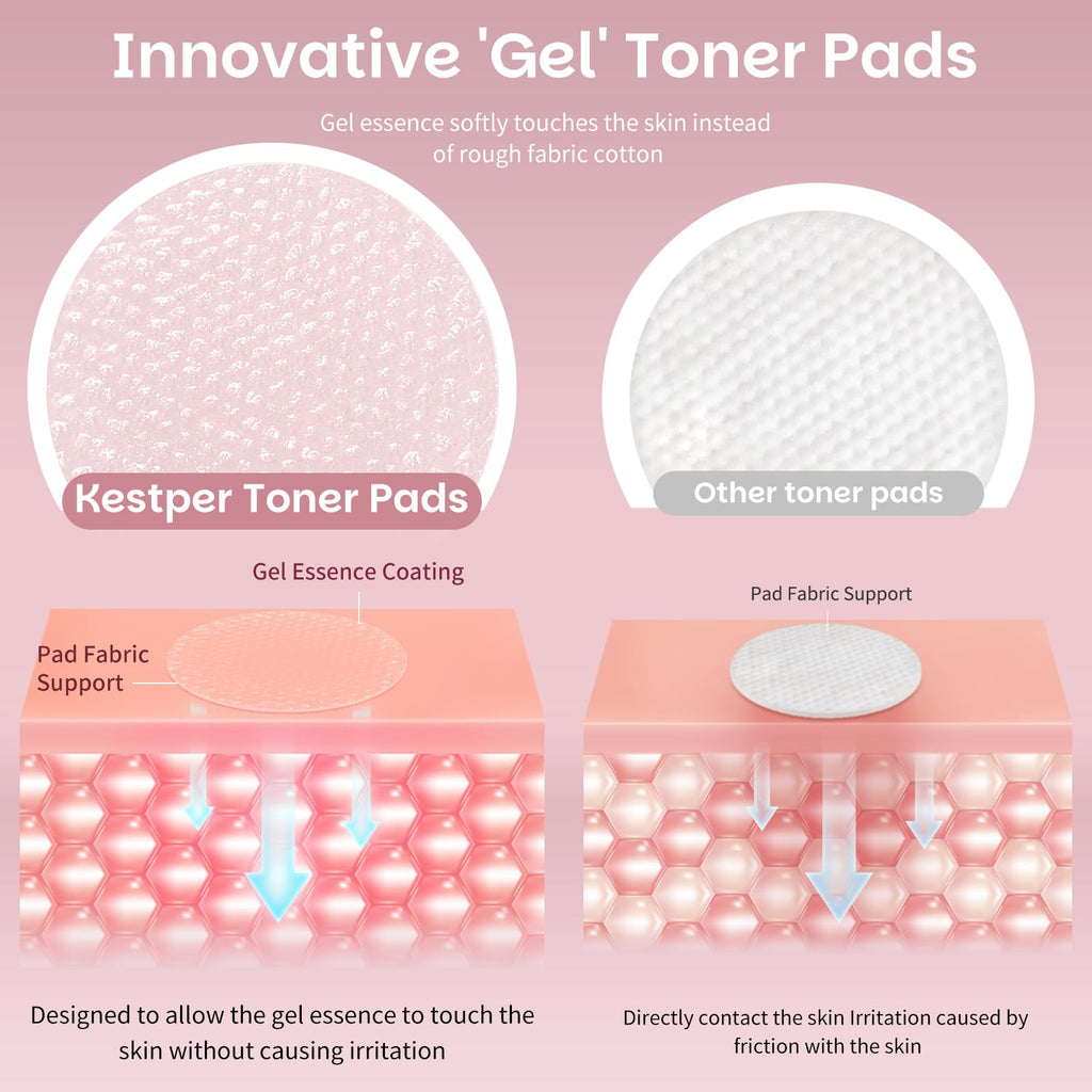 Collagen Gel Toner Pad for Face - Skin Firming,Improvin Elasticity,Pore Minimizer,Soothing Hydration, Gentle Exfoliating Face Pads,60 Pads