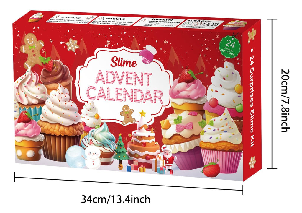 Funewest Slime Advent Calendar 2026 for Kids 24Day Christmas Countdown Kit