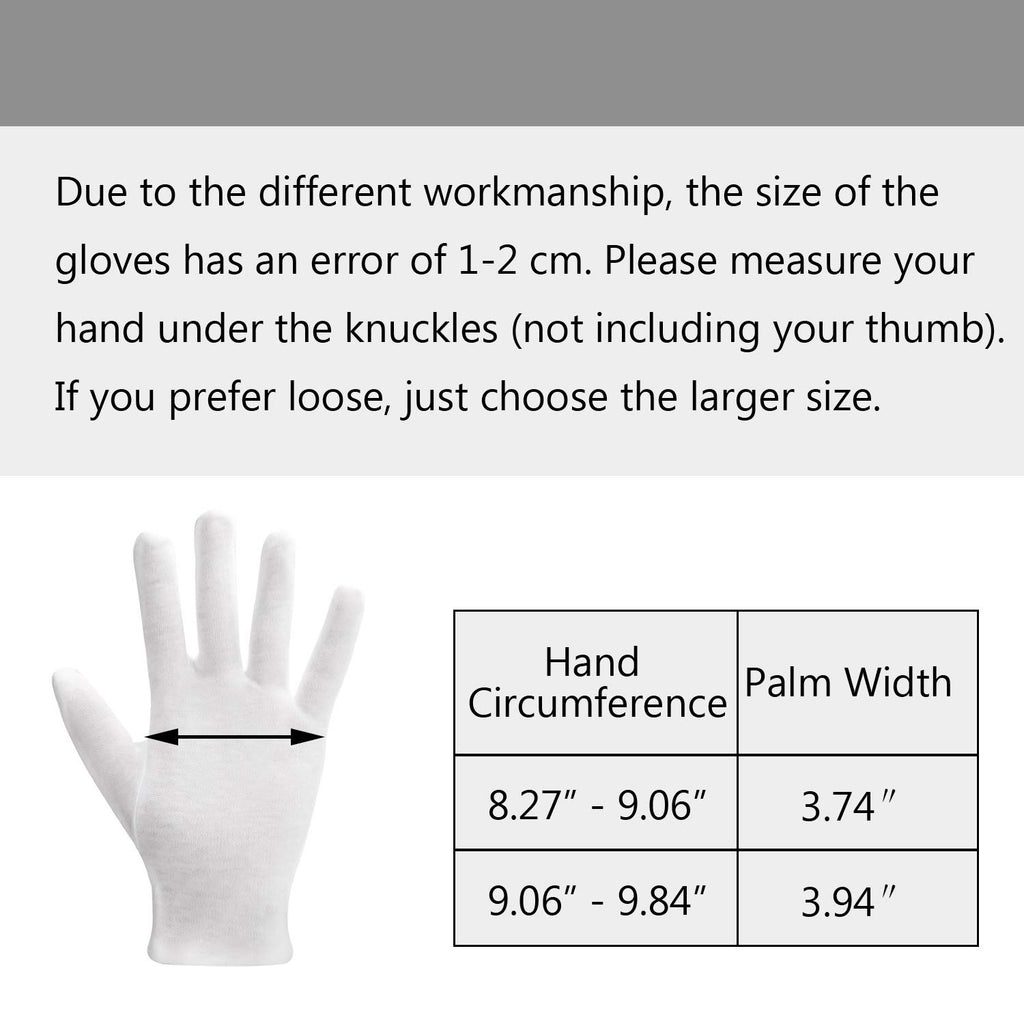 ENPOINT 10 Pairs Archival Photo Gloves, White Work Gloves for Handling Art Working Photography Womens Cloth Gloves Liners Bulk for Handling Jewelry, Film, Photo, Coin Metal Inspection Men & Women