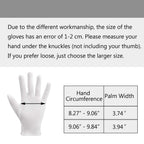 ENPOINT 10 Pairs Archival Photo Gloves, White Work Gloves for Handling Art Working Photography Womens Cloth Gloves Liners Bulk for Handling Jewelry, Film, Photo, Coin Metal Inspection Men & Women