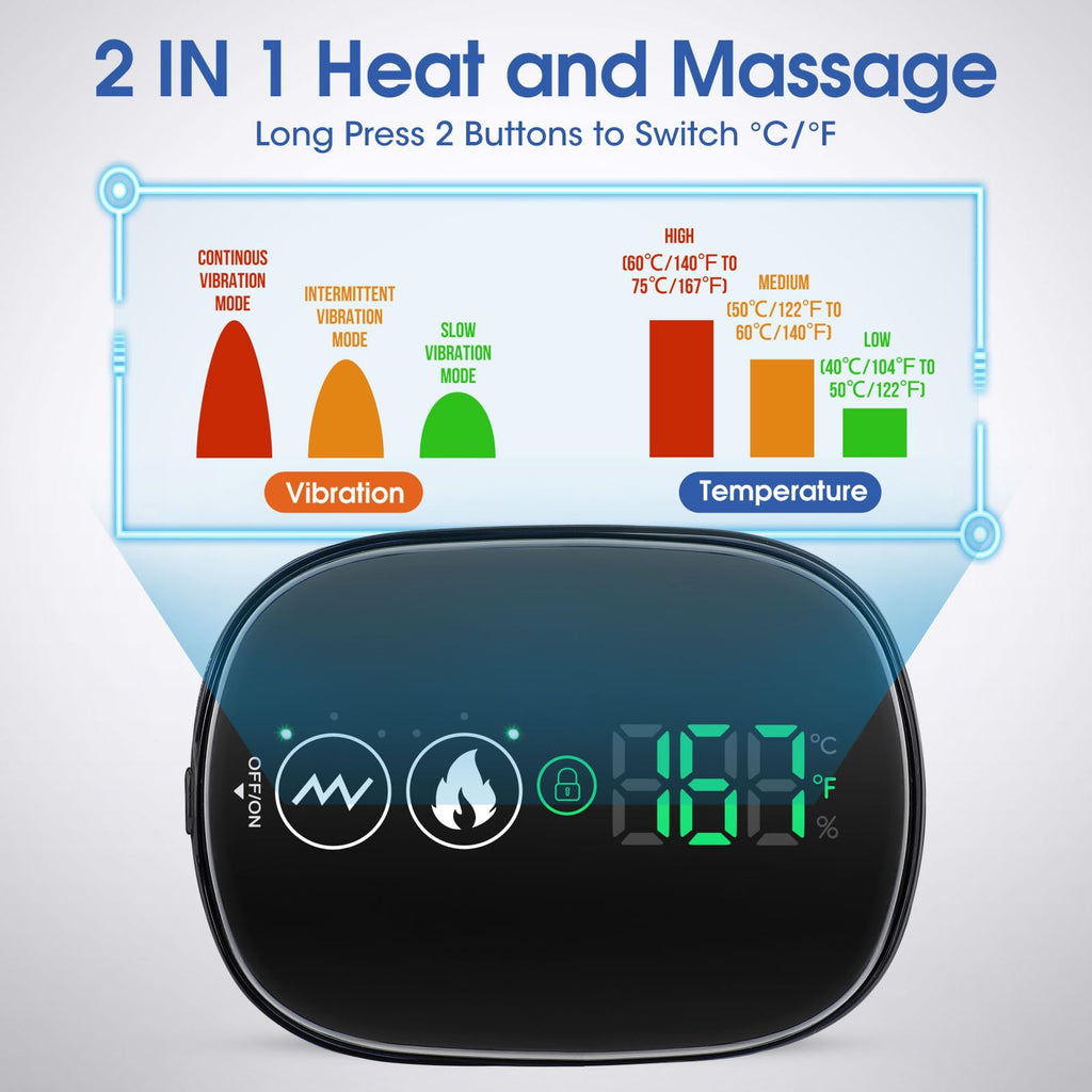 Cordless Shoulder Heating Pad, Heated Shoulder Wrap with Vibration, Shoulder Massager Heated Shoulder Brace for Women Men, FSA Approved Products
