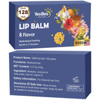YesBes 128 Pack Lip Balm, Natural Lip Balm Bulk with Vitamin E and Coconut Oil, Moisturizing Lip Balms for Dry Cracked Lips, Lip Balms for Valentines Gifts Stocking Stuffers - 8 Flavors