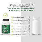 ThymoQuin Gut Health Supplements for Healthy Digestion & Gut Repair | Advanced Formula with Bioavailable Black Seed Oil with 3% Thymoquinone | Gut Health Supplements for Women & Men | 60 Softgel
