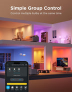 Govee BR30 Smart Light Bulbs, LED Light Bulb Works with Matter, Alexa and Google Assistant, RGBWW Color Changing Flood Light Bulbs, 850 LM, Recessed Can Light Bulb for Bedroom, Living Room, 4 Pack