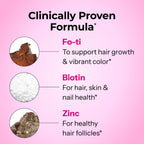 HUM Hair Strong Daily Hair Growth Supplement with Biotin, Zinc, Vitamin B12 to Support Growth, Folic Acid & Vitamin B12 Vitamins for Healthy Hair Support for Women and Men, 30 Vegan Capsules