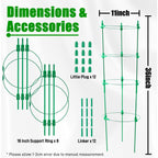 4 Pack Adjustable Tomato Cages, 36 Inch Plant Support Garden Trellis for Tomatoes, Cucumbers, Vegetables, Flowers, Roses & Climbing Vines – 4 Adjustable Rings for Sturdy Growth