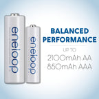 Eneloop Panasonic BK-3MCCA8BA AA 2100 Cycle Ni-MH Pre-Charged Rechargeable Batteries, 8-Battery Pack