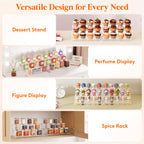 Lifewit Cupcake Stand, Perfume Cologne Organizer, Tool-Free Assembly, Display Riser, Spice Rack, Figurine Holder, Makeup Storage, Room Decor, Party Decorations, Clear, 12″ 4 Tier, 3 Pcs